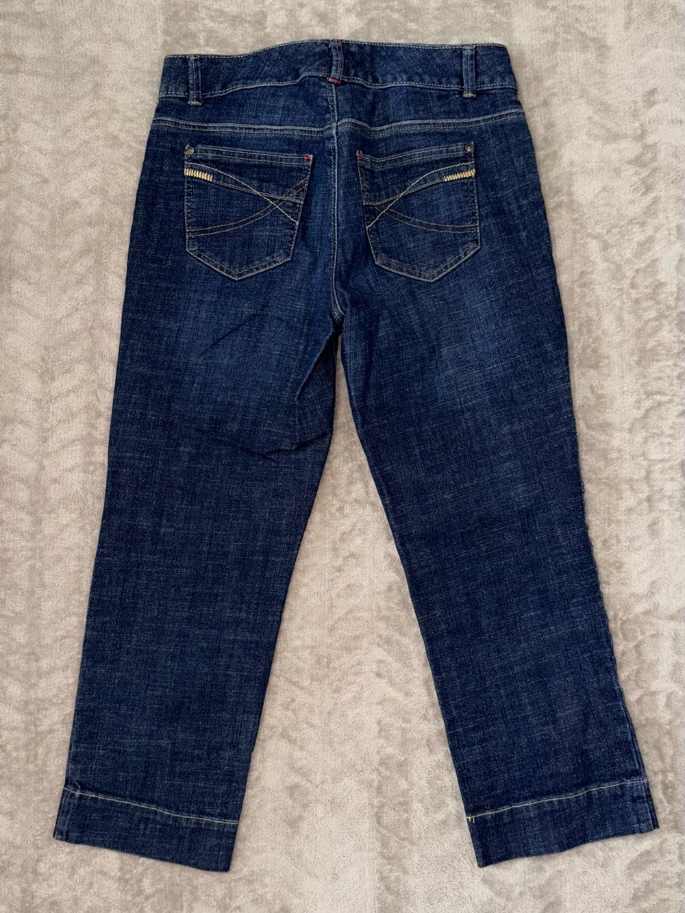 Tommy Hilfiger Hope Crop Dark Wash Preppy Y2K Stretch Denim Capris | Size 4 - Picture 9 of 10